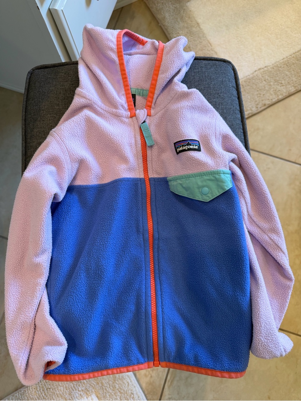 Girls Patagonia fleece jacket